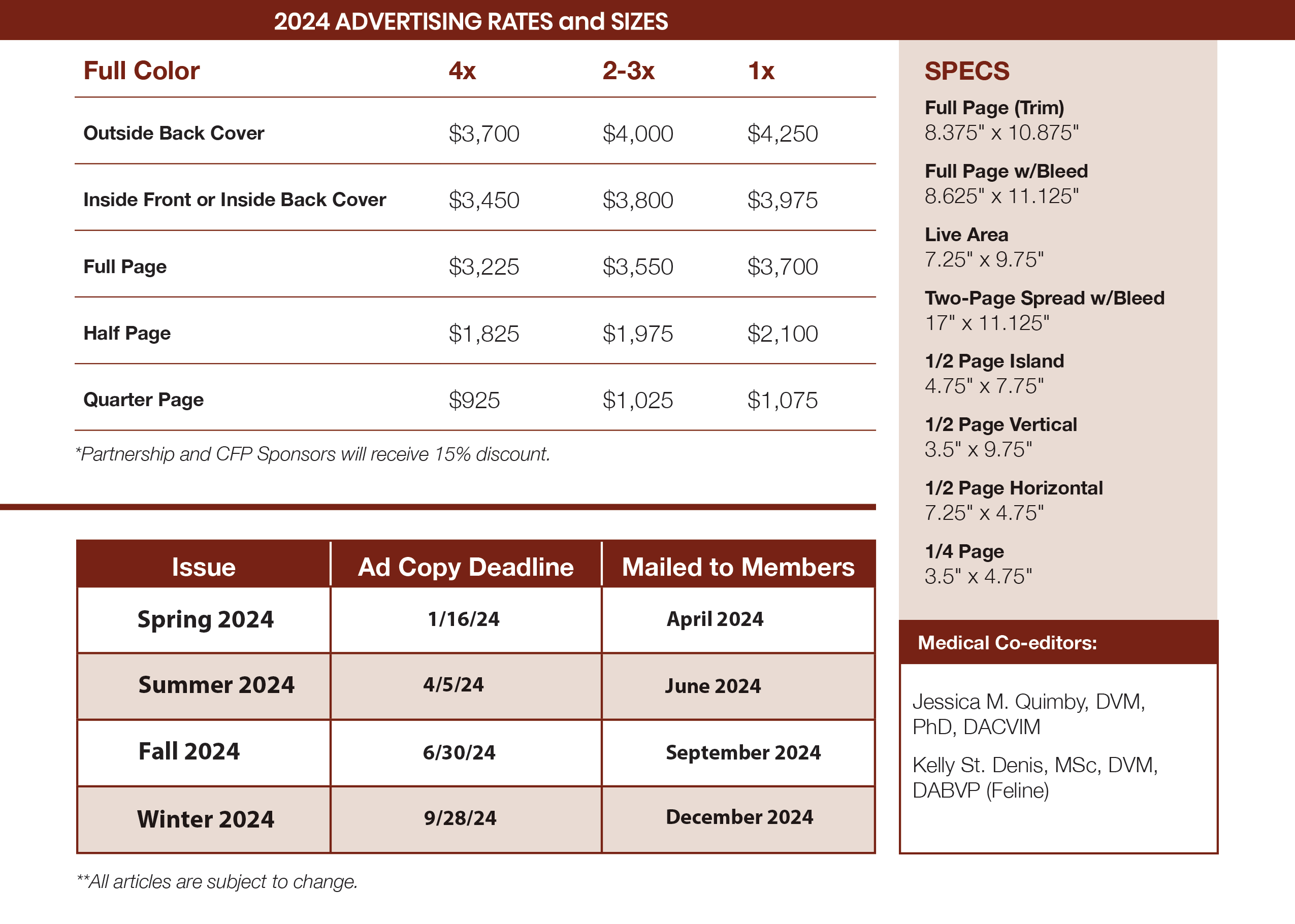 2024 Rate Card