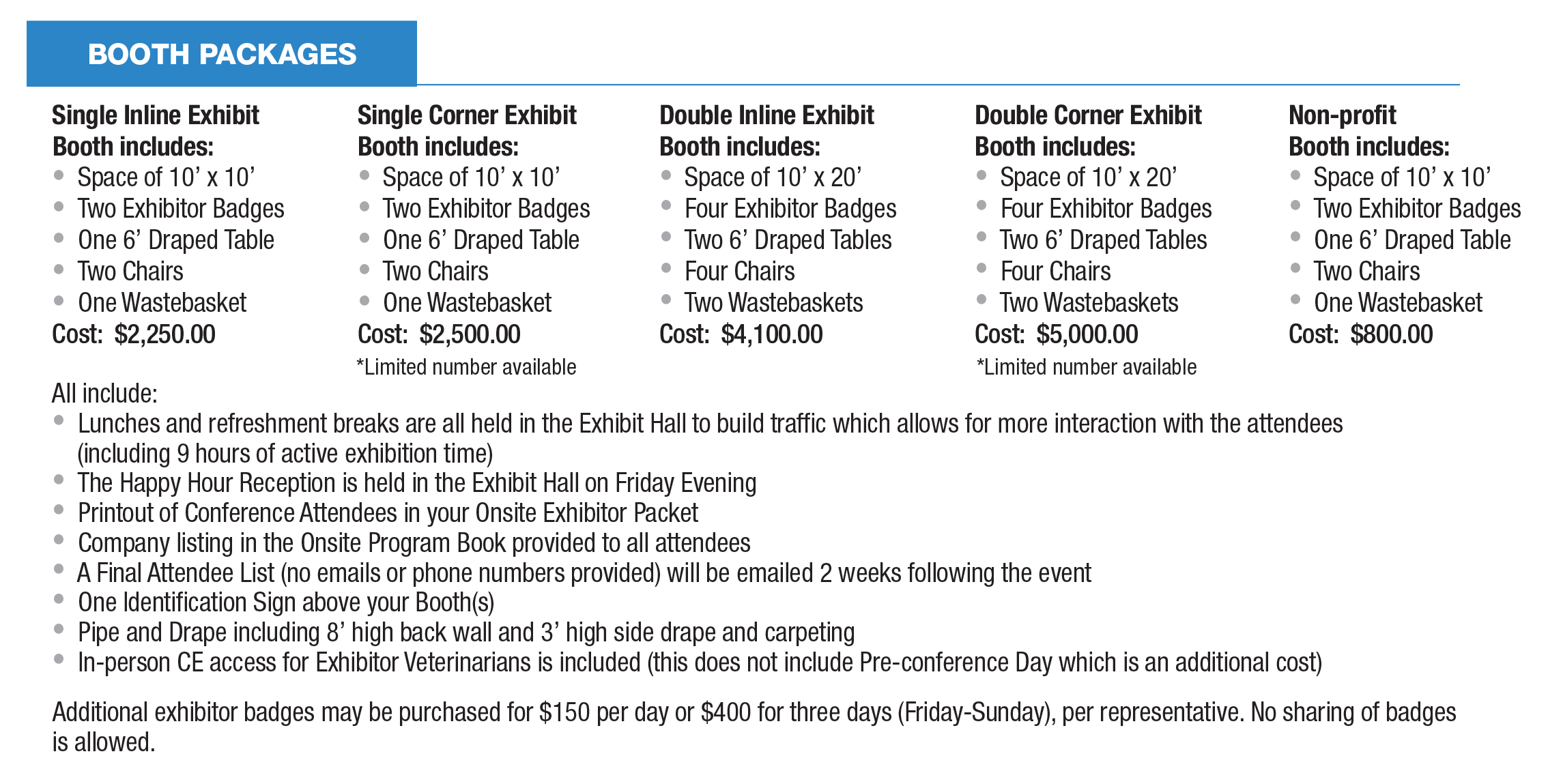 AAFP 2024 Annual Conference Booth Packages